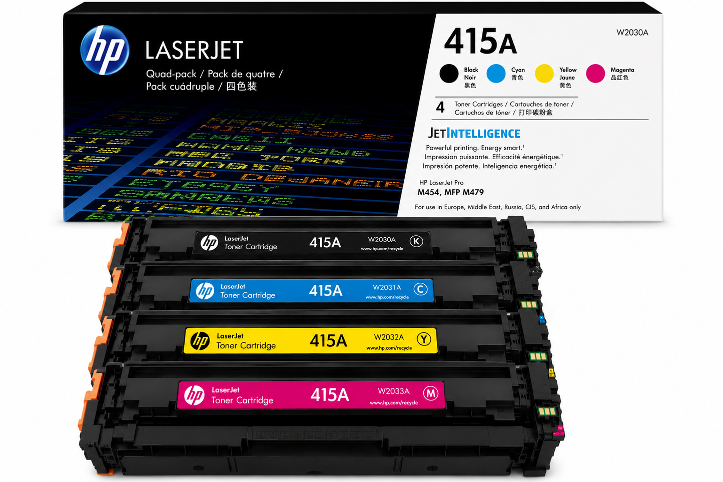 HP 415A Toner Set (Black, Cyan, Yellow & Magenta)