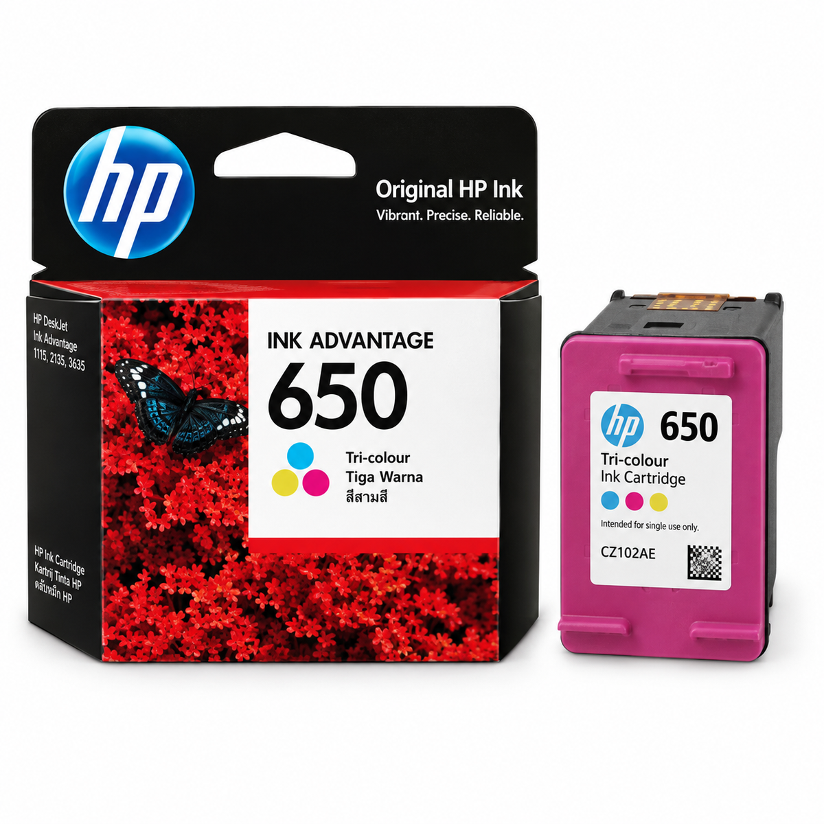HP 650 TRI-COLOUR INK CARTRIDGE