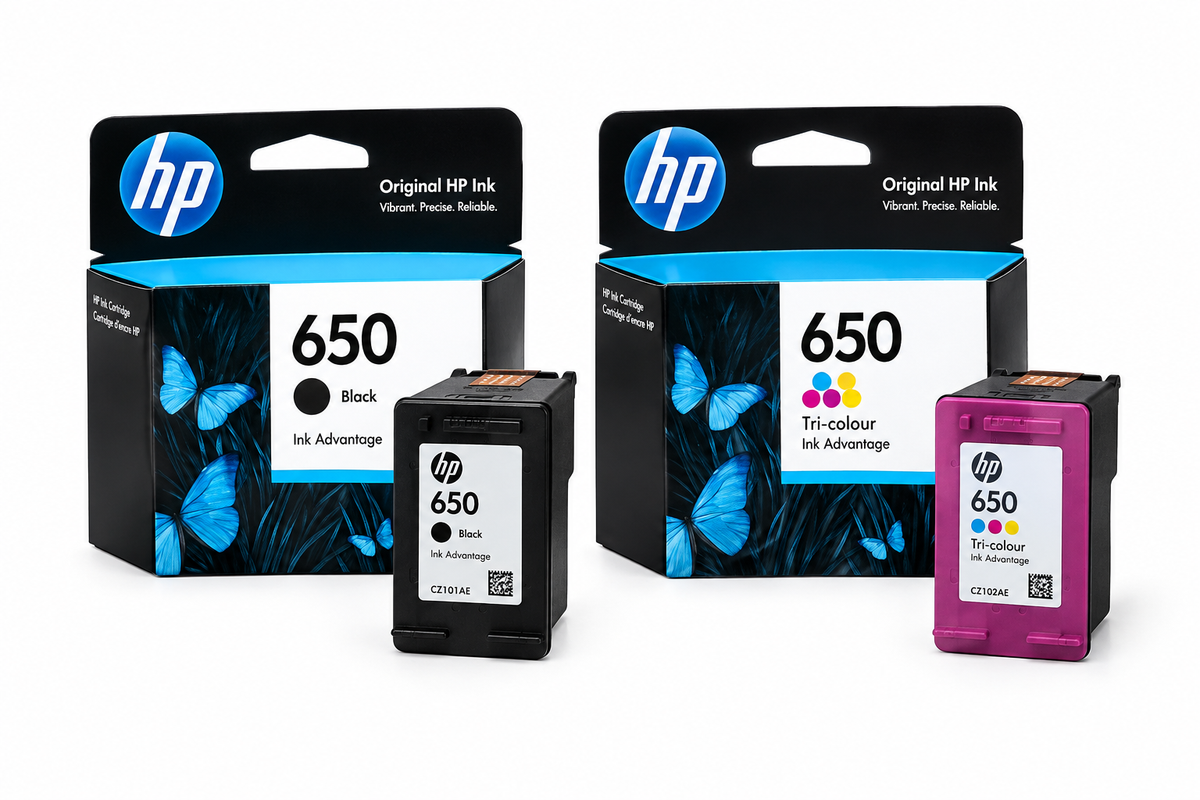 HP 650 BLACK AND TRI-COLOUR (SET) INK CARTRIDGE