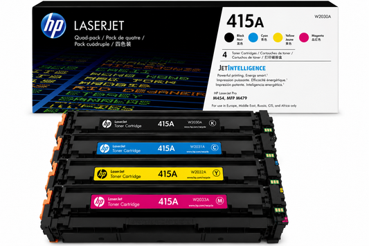 HP 415A Toner Set (Black, Cyan, Yellow & Magenta)
