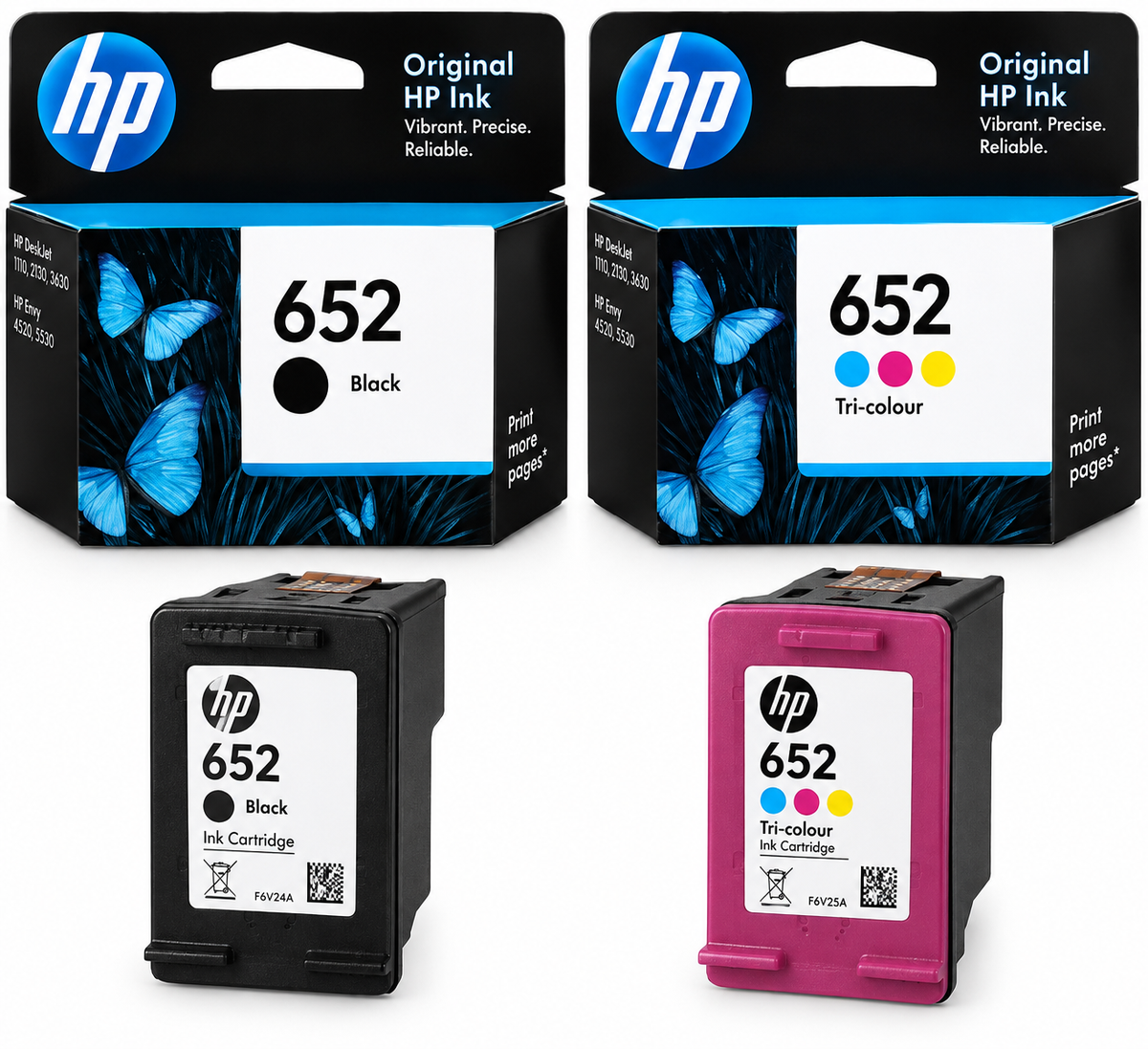 HP 652 BLACK AND TRI-COLOUR (SET) INK