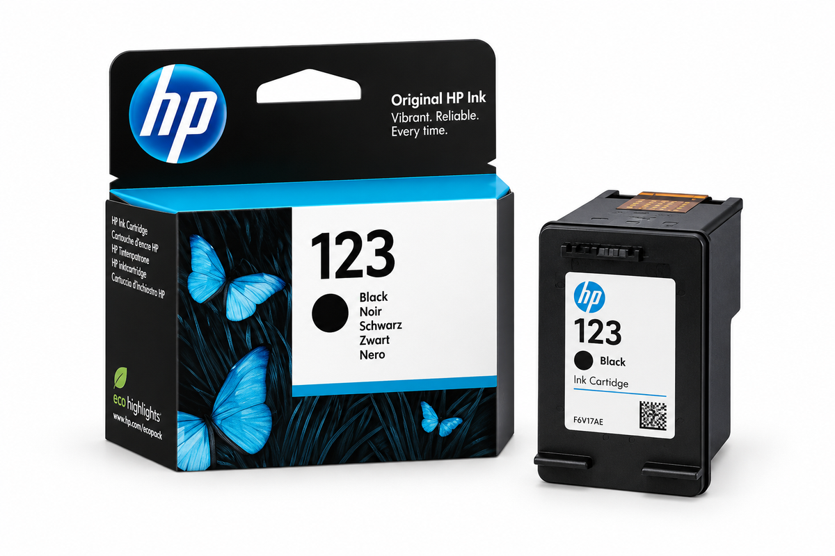 HP 123 BLACK INK CARTRIDGE